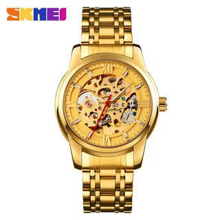 Đồng Hồ Cơ Tự Động SKMEI Jam Tangan Lelaki Chất Liệu Thép Không Gỉ Với Mặt Kính Trong Suốt 9222