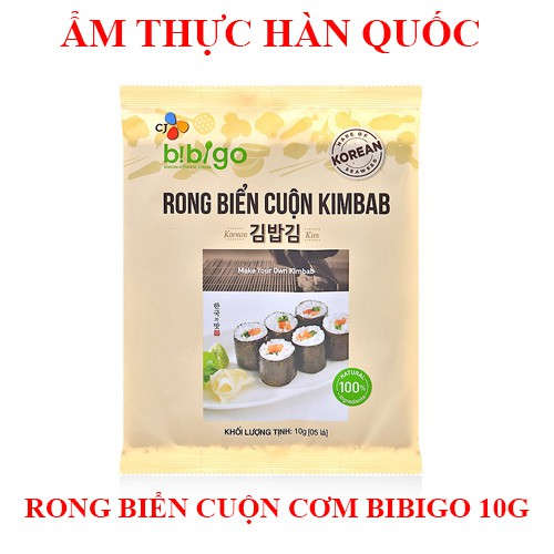 RONG BIỂN CUỘN CƠM BIBIGO HÀN QUỐC 10G