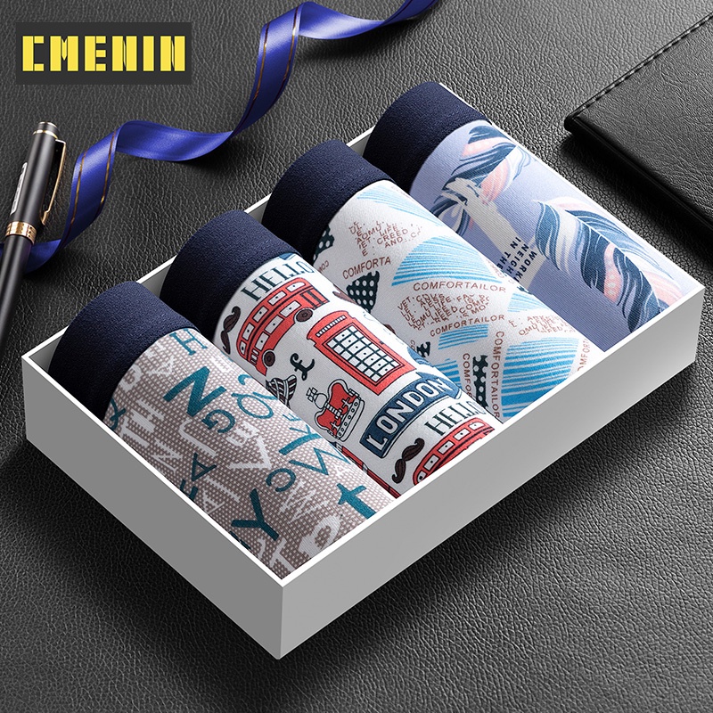 Set 4 Quần Lót Boxer Thoáng Khí Quyến Rũ Cho Nam M9401-4Pcs