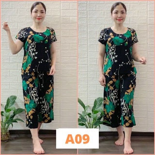 A09📌 Bộ Lanh Mặc Nhà Ống Sớ Dành Cho Mẹ, Người Già và Người Lớn Tuổi Cực Mềm-Mịn-Mát Thấm Mồ Hôi Tốt