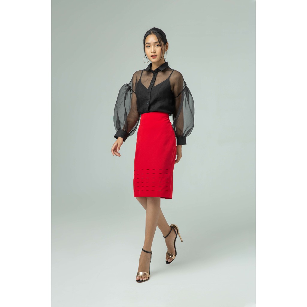 Chân Váy ôm gấu cắt cá tính IVY moda MS 30M5613