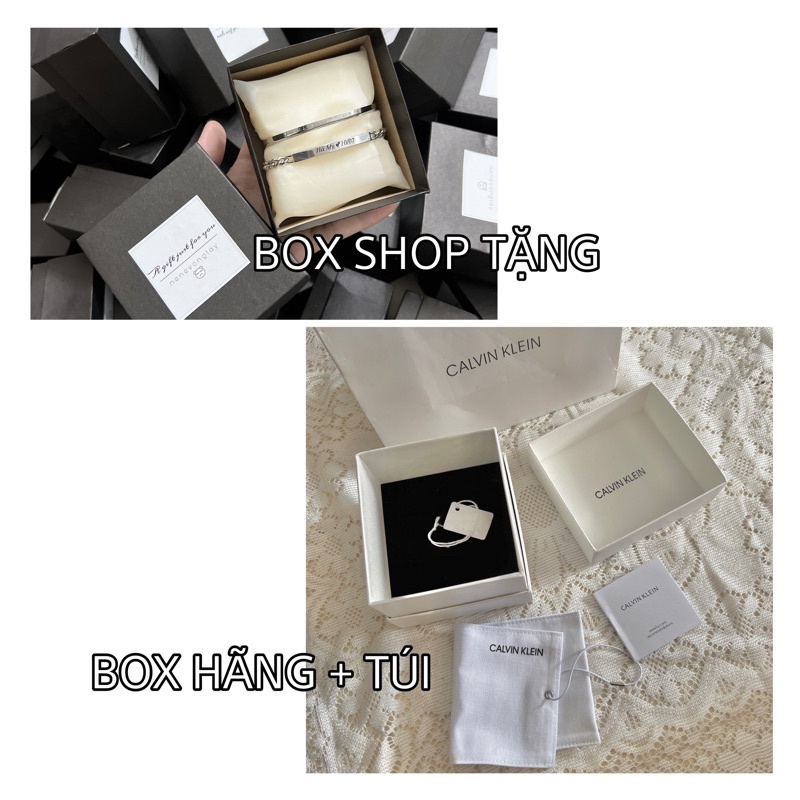 Vòng tay Cuff CK  khắc tên theo yêu cầu