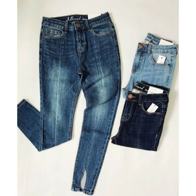 Quần jean skinny gân giữa và sẻ lai 9 tấc - ms2163 - jbrand1911