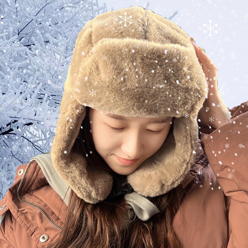 Mũ Lông Giả Trùm Tai Giữ Ấm Mùa Đông Thời Trang Cho Nam Nữ
