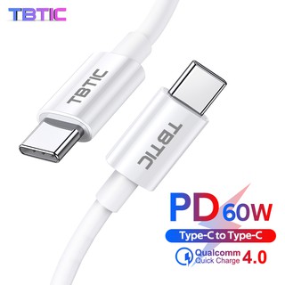 Dây cáp sạc nhanh TBTIC PD 60W 3.0 chuyển đổi USB C sang USB C cho Xiaomi Mi 10 Pro Samsung S20 M acbook i Pad