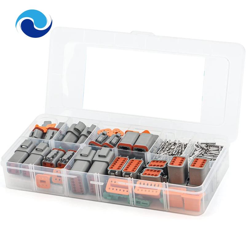 Bộ 188 Đầu Nối Dutsch DT Màu Xám Với 16 Tiếp Xúc Khác Nhau Trong 2,3,4,6,8 Và 12 Pin