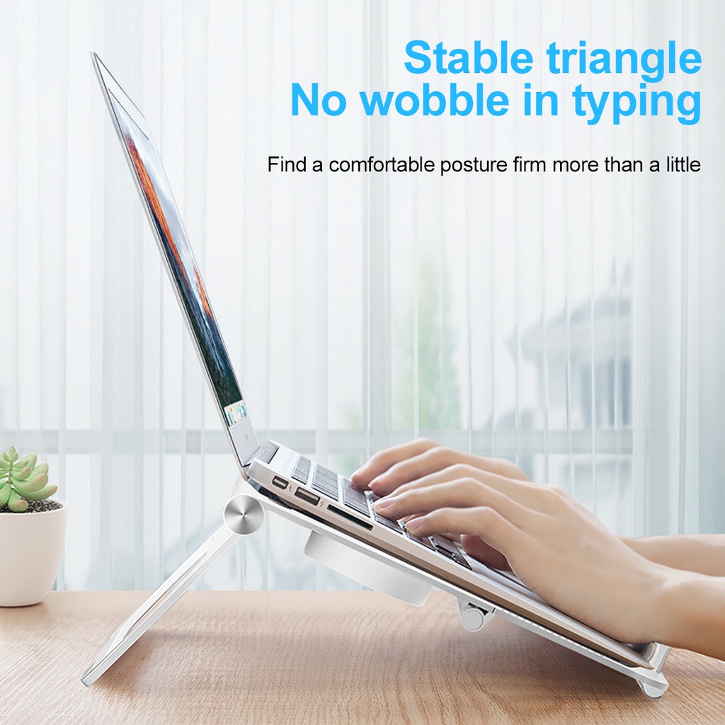 Giá Đỡ Laptop / Notebook Tùy Chỉnh Kèm Quạt Tản Nhiệt Tiện Dụng Chất Lượng Cao