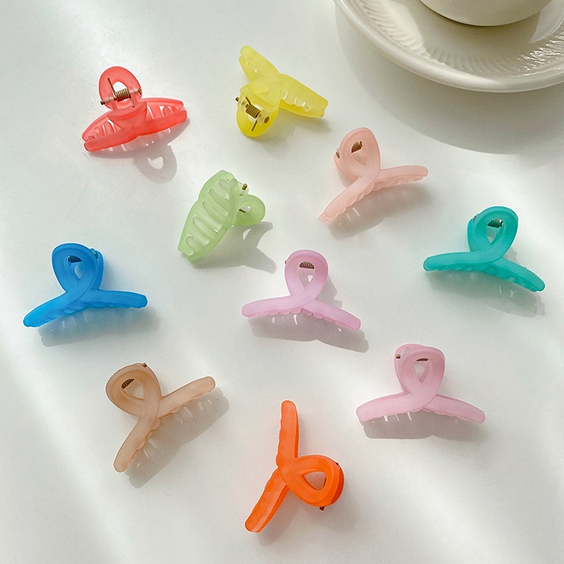 Kẹp tóc nhựa acrylic nhám không làm tổn thương thời trang Hàn Quốc