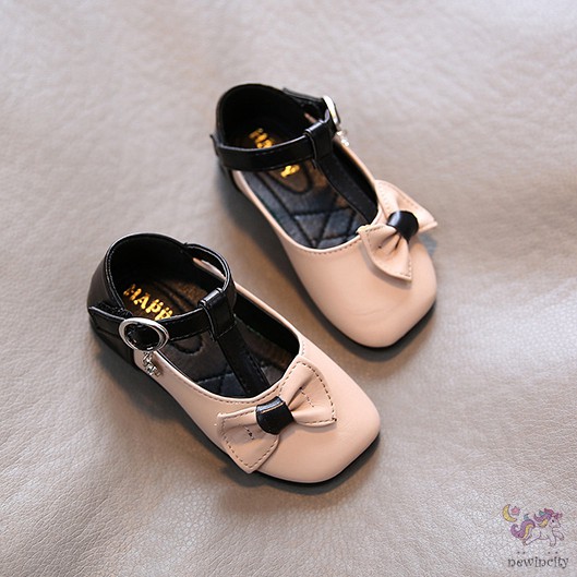 Giày búp bê đính nơ mềm chống trượt cho bé gái