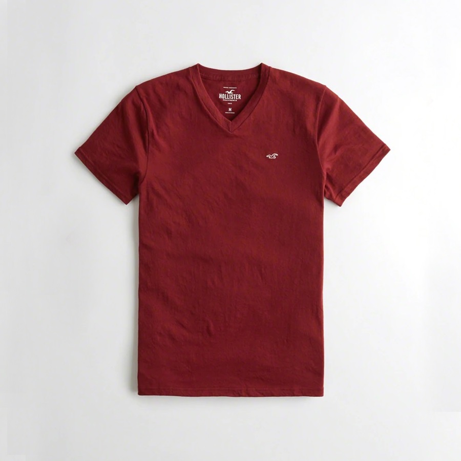 Áo phông nam cổ tim cao cấp cotton siêu nhẹ mềm mát xuất mỹ Hollis ter