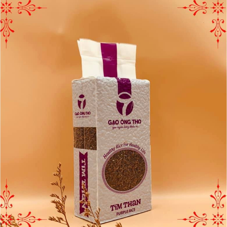 Gạo lứt đen Ông Thọ loại gạo lứt tím than Sóc Trăng tốt cho người giảm cân tiểu đường gói 1kg hút chân không Exper Store | BigBuy360 - bigbuy360.vn
