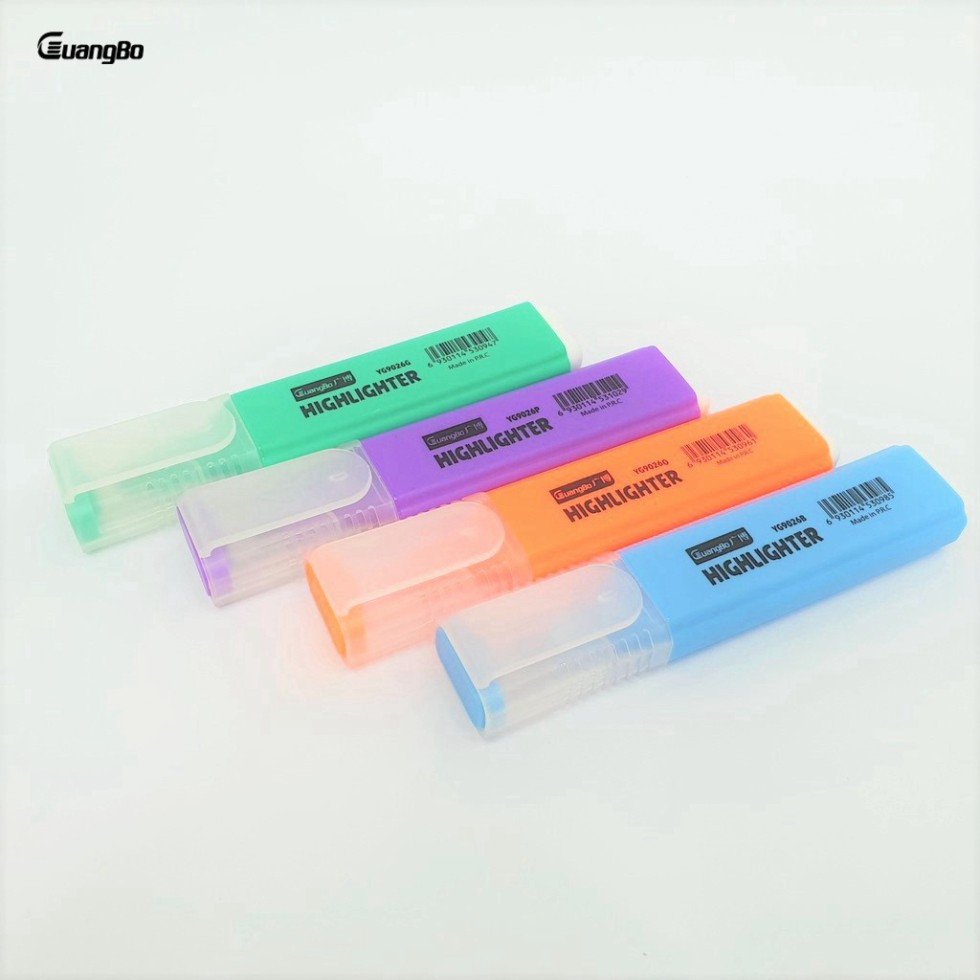 Bút nhớ dòng/highlight Guangbo YG9026 các màu hồng, cam, tím, xanh dương, xanh lá, vàng