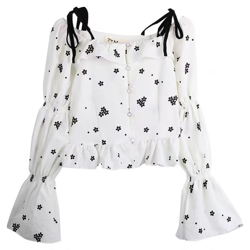 Áo bèo hoa nhí tay cách điệu hở vai❤️♥️❤️♥️❤️♥️❤️