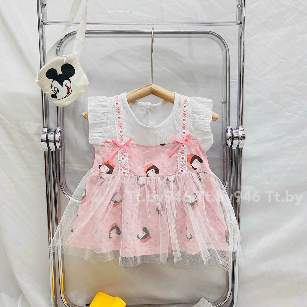 Set áo váy kèm quần legging cho bé gái hàng quảng châu cao cấp