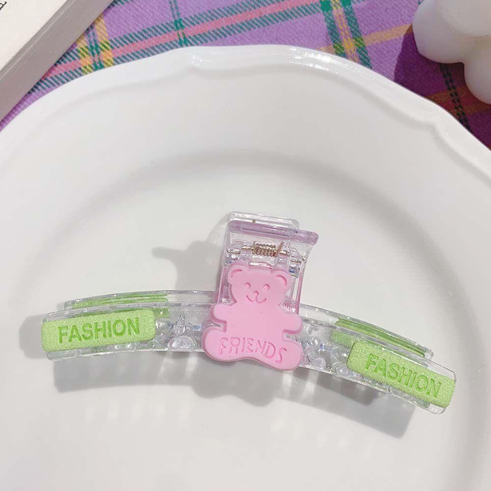 Kẹp Tóc Hình Gấu Hoạt Hình Bằng Acrylic Đáng Yêu VANES1
