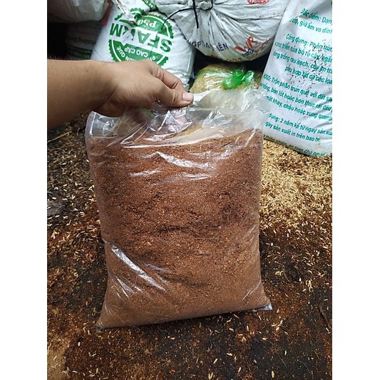 Xơ dừa - mùn dừa trồng rau mầm thủy canh, trồng cây, mụn dừa ,giá thể trộn đất , giữ ẩm túi 5 lít