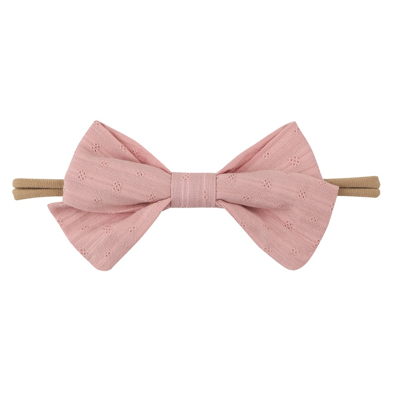 Băng Đô Thắt Nơ Bằng Vải Cotton Mềm Co Giãn Cho Bé Gái