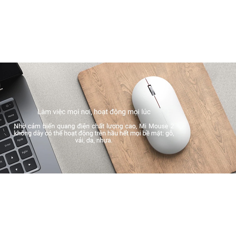 Chuột không dây Xiaomi Gen 2 - Chuột Xiaomi không dây wireless Portable Mouse -Bảo hành 12 tháng
