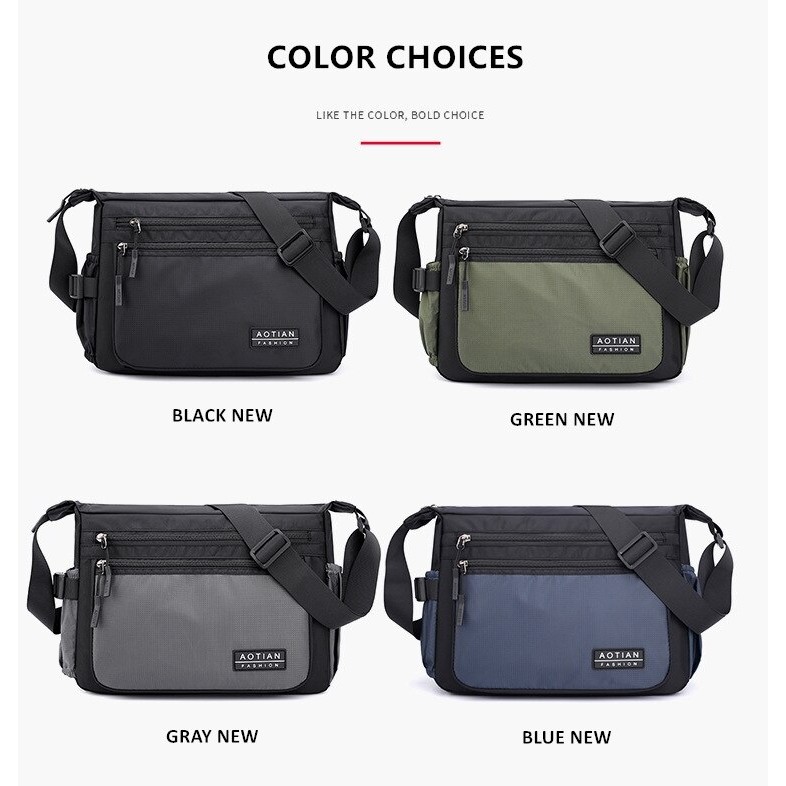 Túi đeo chéo nam, vải Oxford chống thấm nước cao cấp, thiết kế hiện đại, kích thước lớn, nhiều ngăn thoải mái đựng đồ | BigBuy360 - bigbuy360.vn