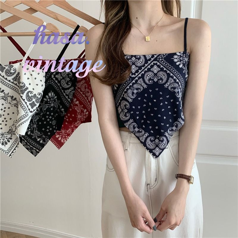 🌿 Áo yếm len 2 dây họa tiết thổ cẩm ulzzang nhiều màu🔥(có hình ảnh thật feedback)