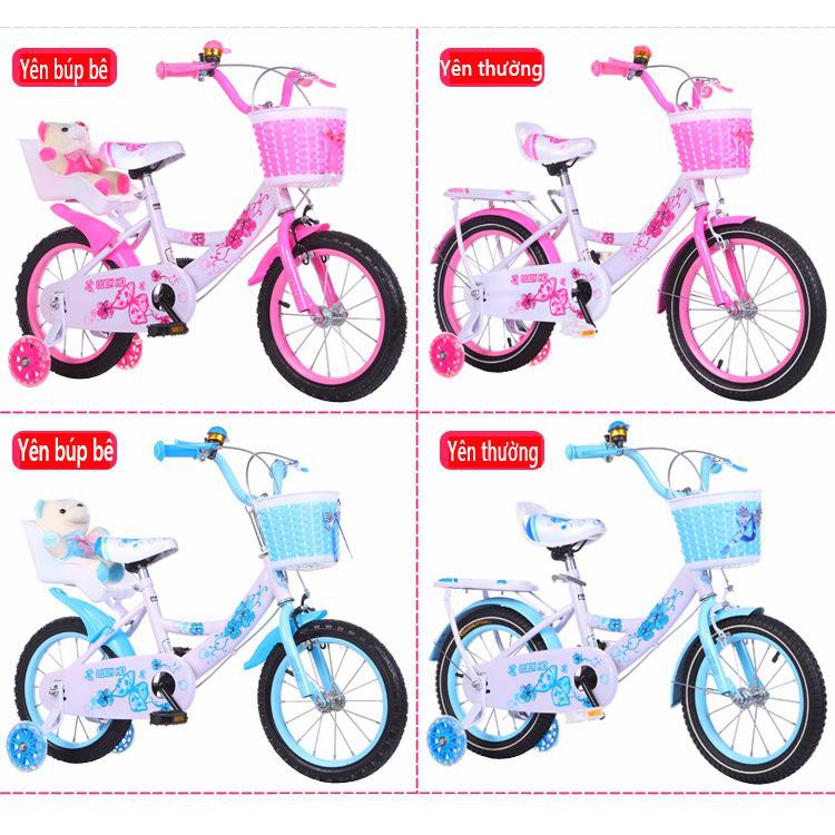 FU46P/FU46B Xe đạp trẻ em xe ba bánh trẻ em 14 inch xe đạp cho bé 2 đến 8 tuổi banhranshop