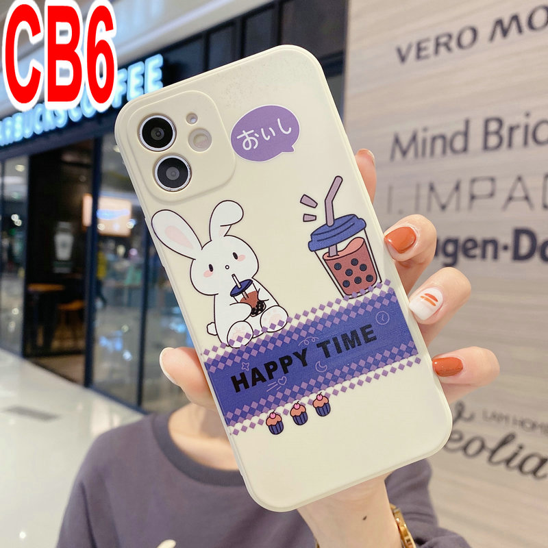 Ốp Lưng Họa Tiết Thỏ Và Cà Rốt Đáng Yêu Cho Oppo Reno 3 A7 A5S A12 A11K A3S A52 A92 A31 A5 A9 A91 2020 A57 A39 A83 A12E F1S F9 Pro F11