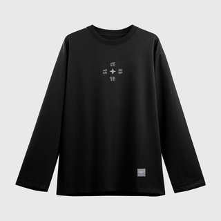 Grimm DC Áo thun tay dài Monogram // Đen