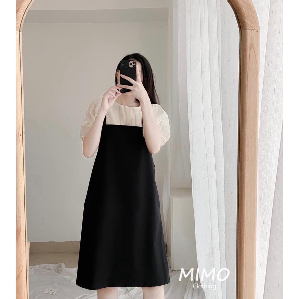 SIÊURẺ SET ÁO YẾM ĐEN XUÔNG CỰC XINH, VÁY ĐI HỌC ĐI CHƠI CHO NÀNG ,