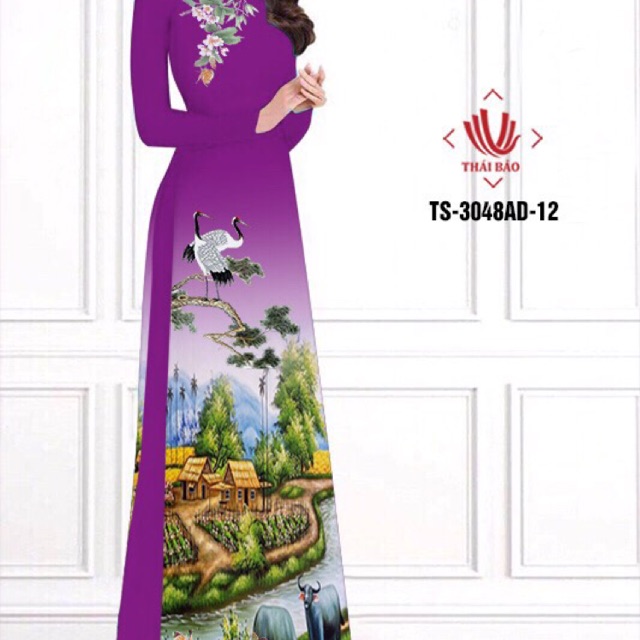 Vải lụa nhật áo dài in 3d ( cho khách)