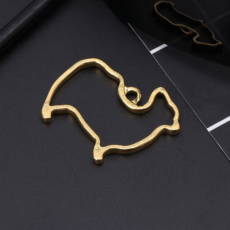 FLGO*5 Pcs/set Dog Animal Styling Crystal Epoxy Glue UV Resin Metal Border Color Retaining DIY Frame