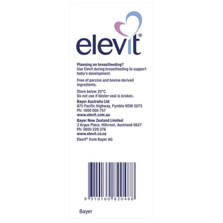 Vitamin tổng hợp Elevit Úc cho bà bầu (hộp 100v)