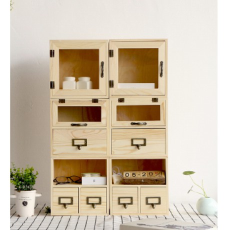 Hộp Gỗ Để Bàn, Tủ Mini Đựng Trang Sức, Mỹ Phẩm, Phụ Kiện Sang Trọng Hương Thơm Tự Nhiên, Chống Ẩm Mốc