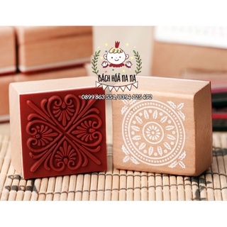 Con Dấu Gỗ Hoa Ren Retro Vintage Trang Trí tự làm in hình Hoa chúc mừng kỷ niệm Wooden stamp - Bách hóa Na Na Handmade