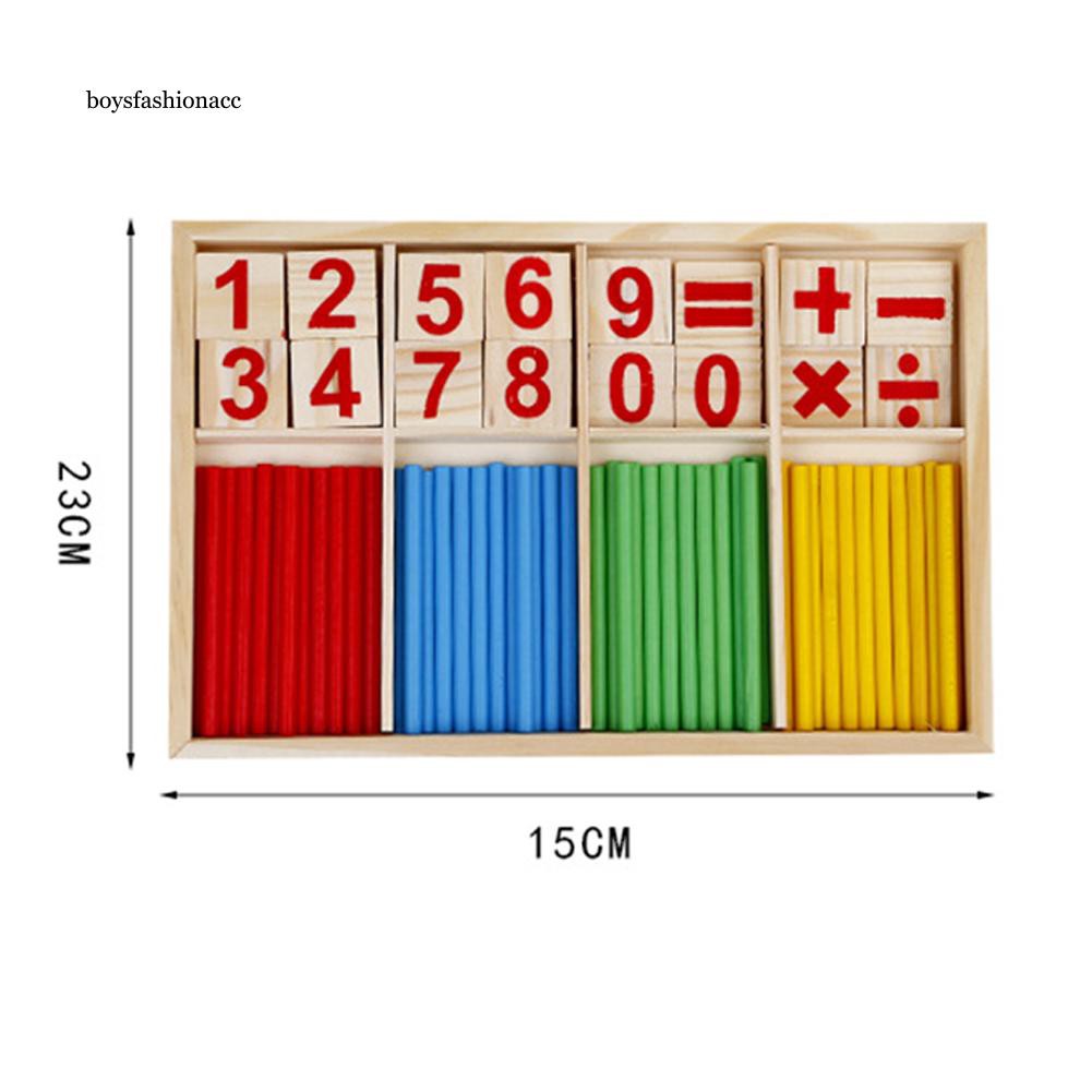 Bộ mảnh gỗ và que tập đếm/làm toán thú vị cho bé