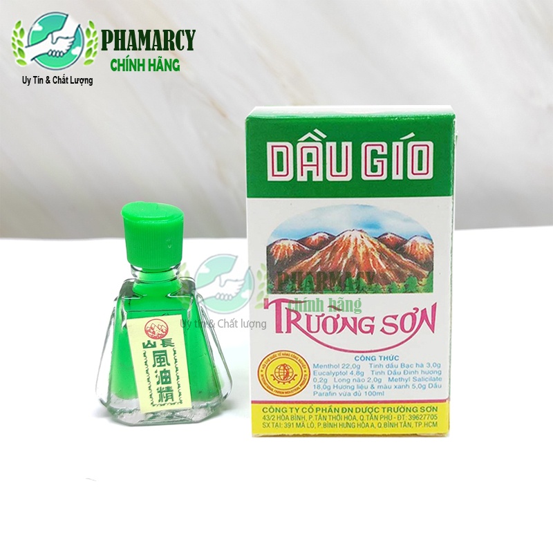 Dầu gió xanh Trường Sơn lọ 2.5ml dầu gió xanh xoa bóp giảm đau nhức