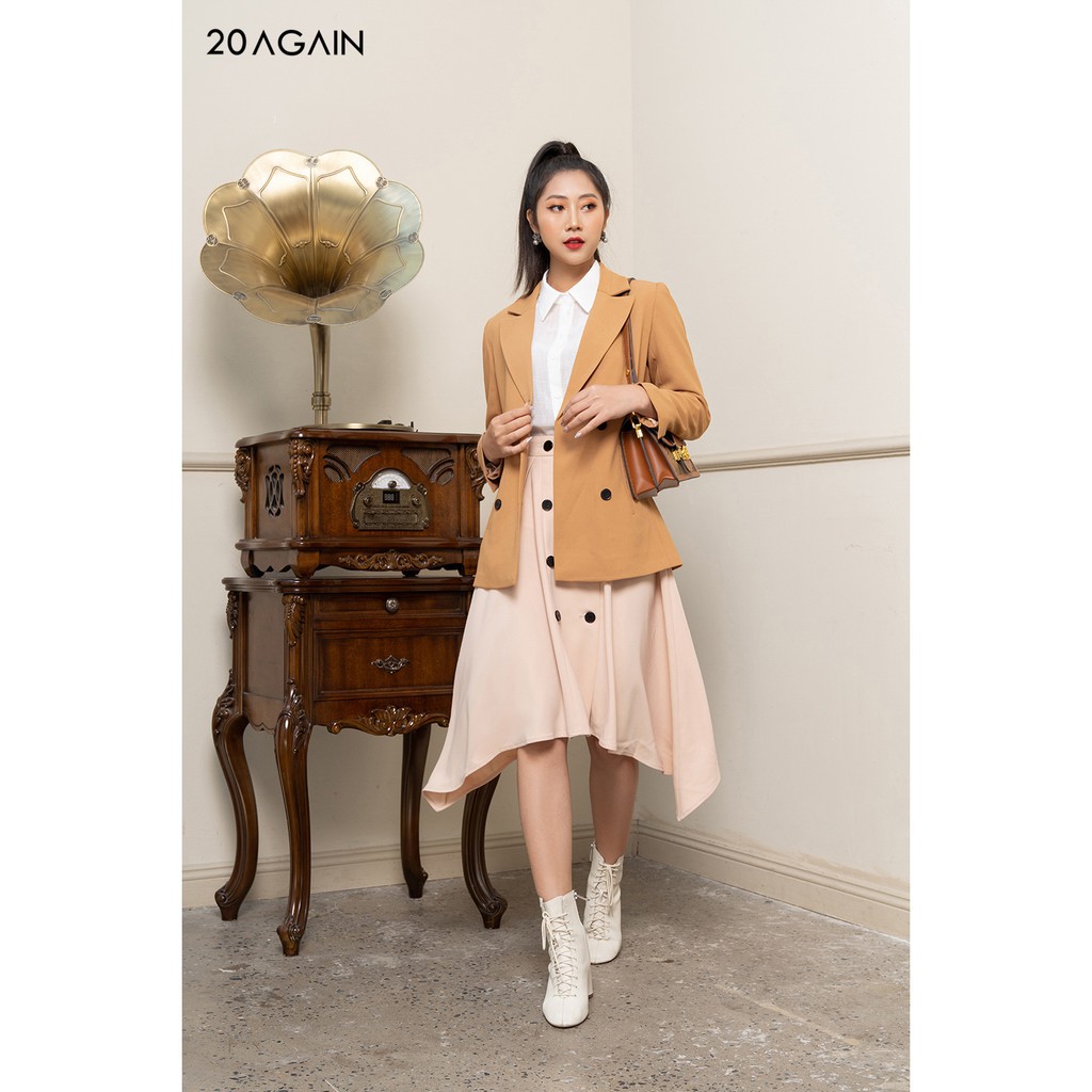[Mã FAMALLT5 giảm 15% đơn 150k] Áo Vest dài cổ bẻ ve VDA1056 20Again | BigBuy360 - bigbuy360.vn