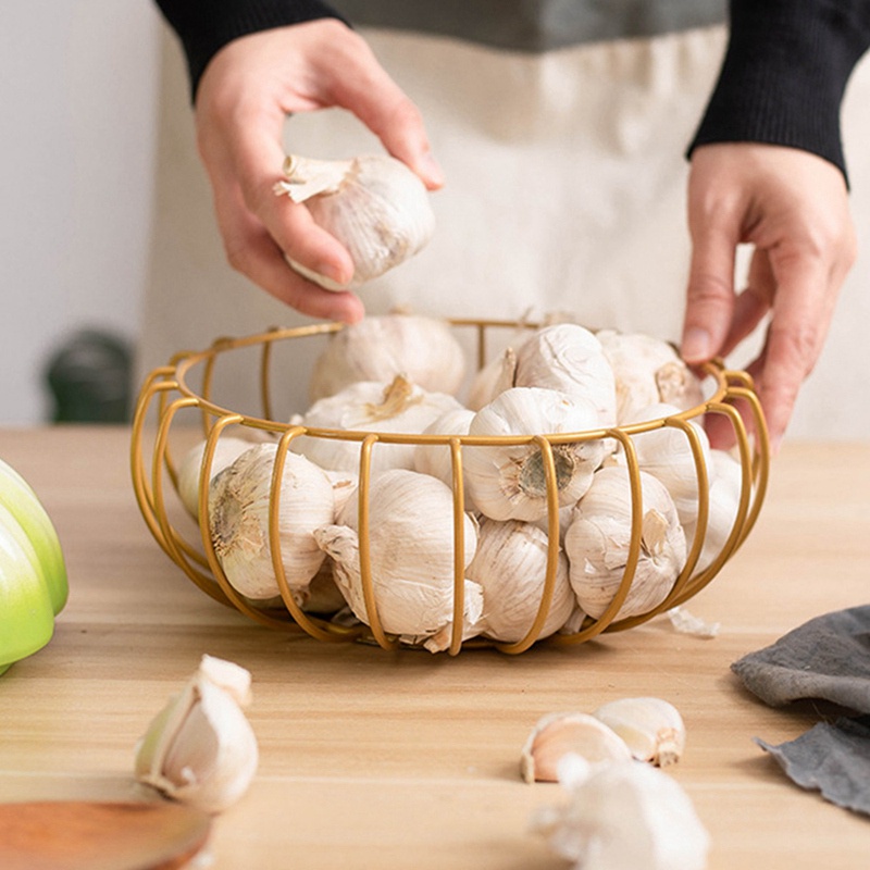 Nhà bếp Giỏ đựng hành tây Gừng và tỏi Giỏ đựng trái cây trứng sáng tạo Giỏ đựng gia vị gia đình có nắp đậy bằng gốm