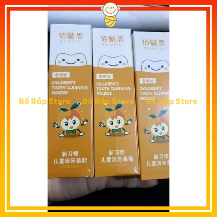 Kem Đánh Răng MOUSSE ⚡Nuốt Được⚡ Dạng Bọt Hương Thơm Dịu Giúp Bé Thích Đánh Răng Hơn