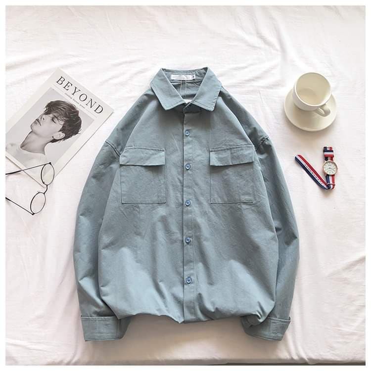 Áo sơ mi nam form rộng phong cách Hàn Quốc - KB26 | BigBuy360 - bigbuy360.vn