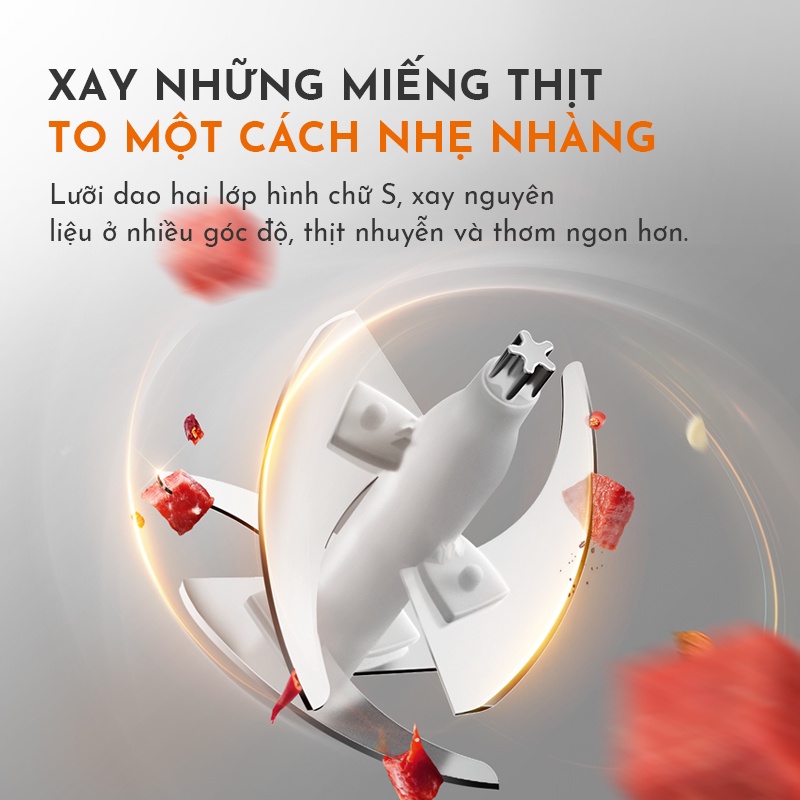 Máy xay thịt thực phẩm đa năng GAABOR GJ-M30A 2L (Nhựa - Tô Nhựa) - 300W - Hàng chính hãng