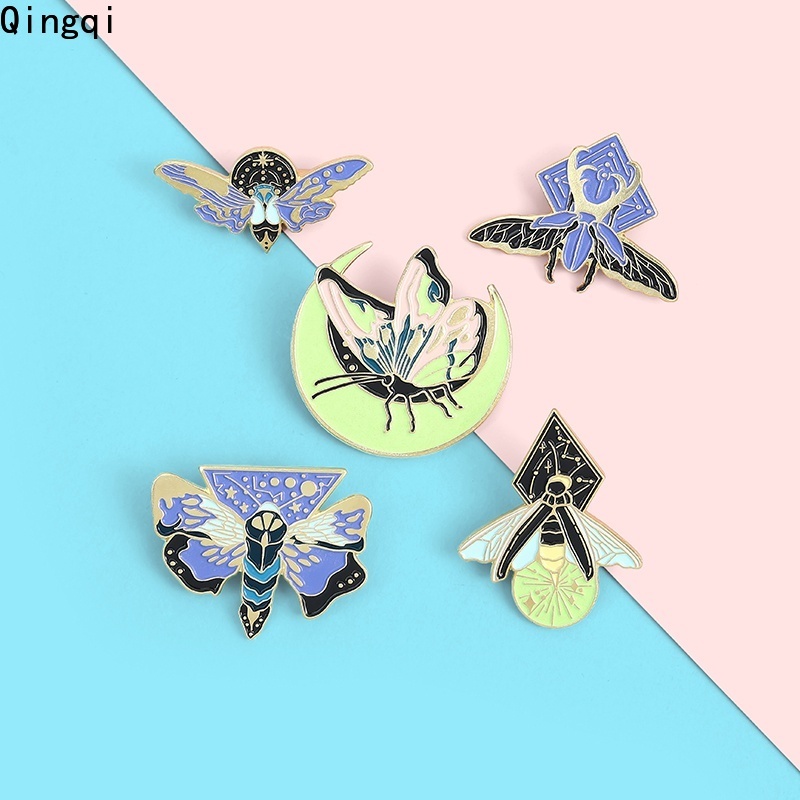 Trâm cài áo Miss Zoe hình bướm/ mặt trăng hoạt hình 5 kiểu dáng dành cho trẻ em