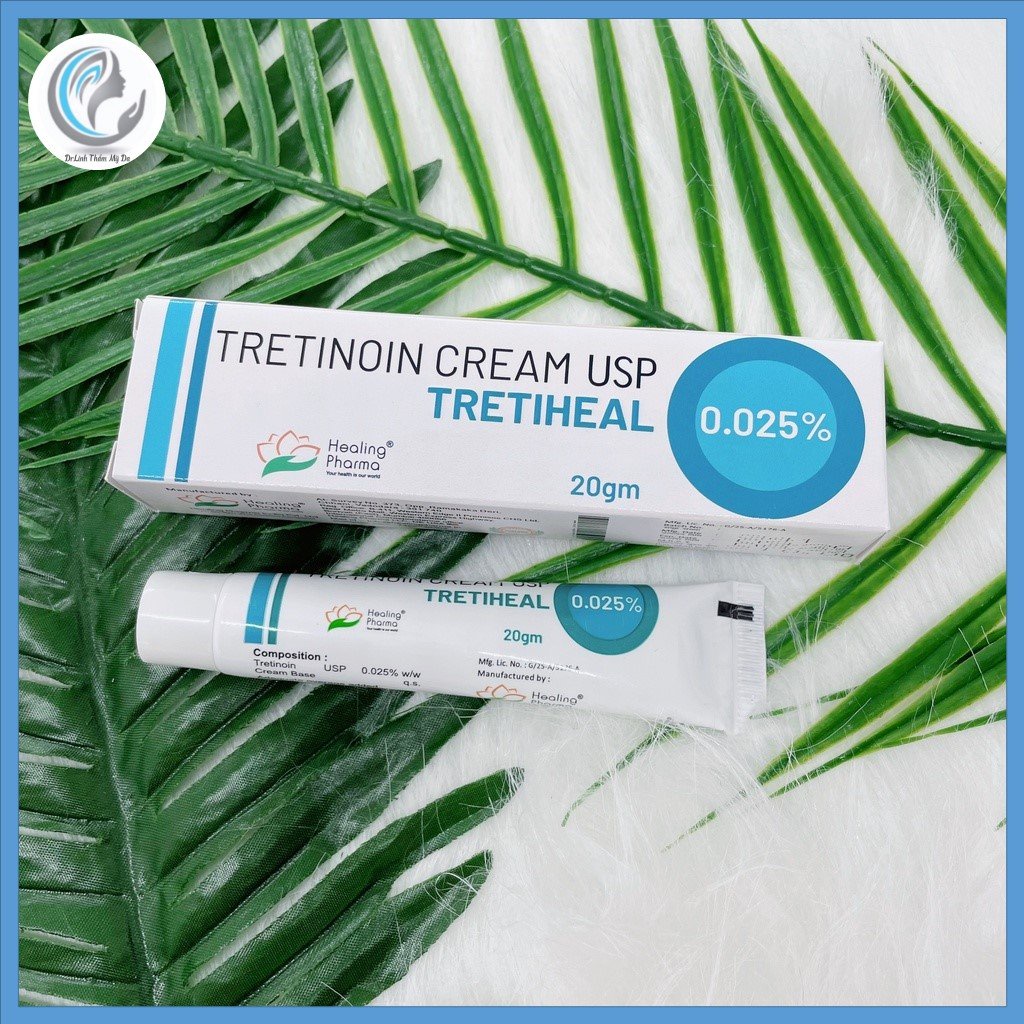 Tretinoin Tretiheal Cream USP kem hỗ trợ giảm mụn căng bóng da và chống lão hóa TM06