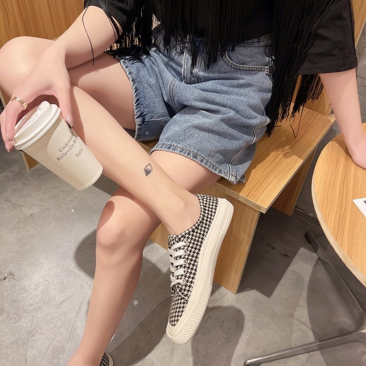 [Mã FASHIONCB264 giảm 10K đơn bất kỳ] Giày Vải Canvas Cổ Thấp Họa Tiết Da Báo Cá Tính Cho Nữ