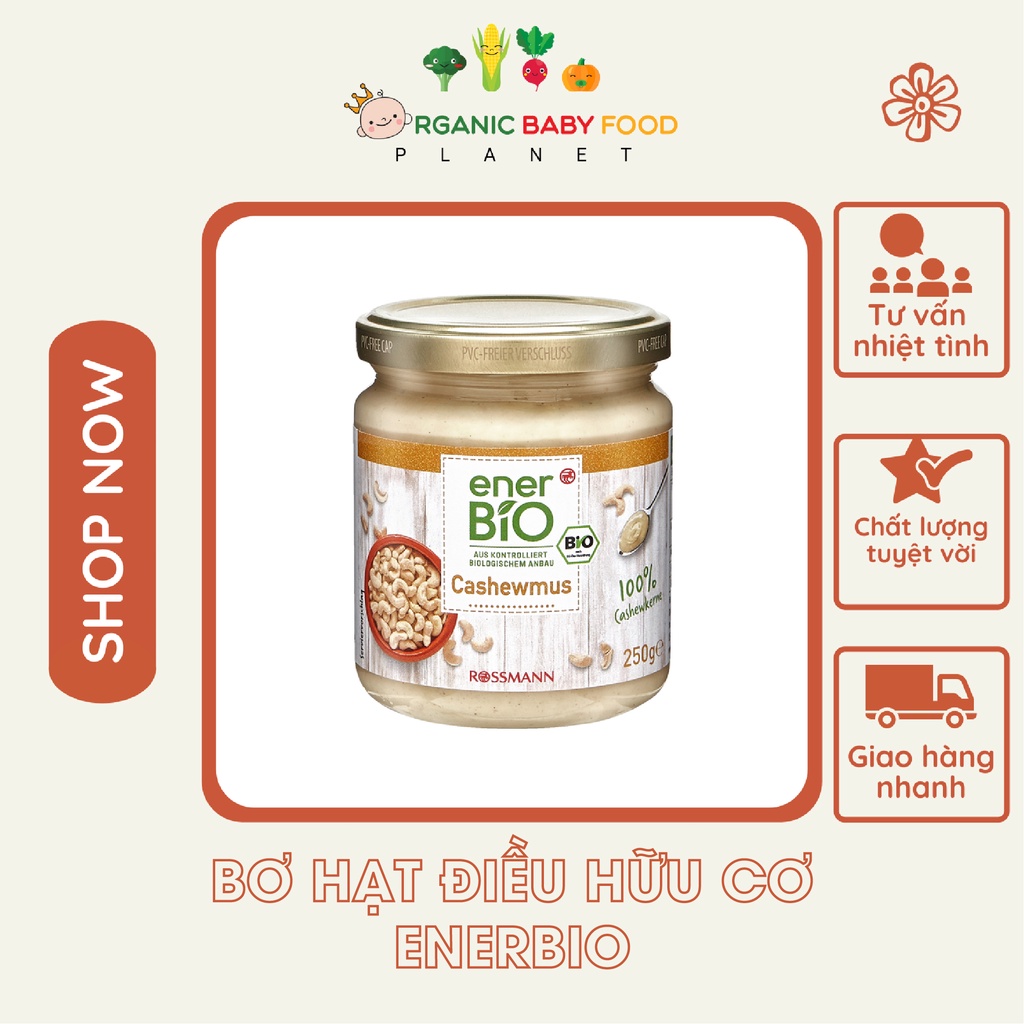 Bơ hạt điều EnerBio hữu cơ 250gr