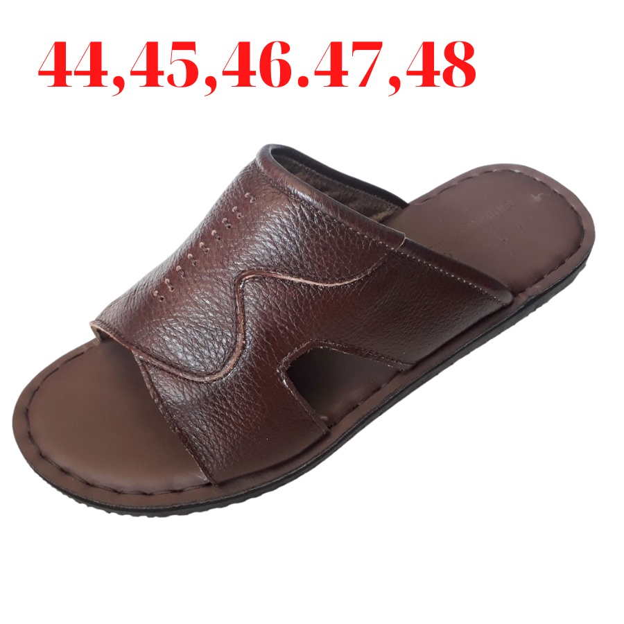 Dép Nam Big Size, Dép Nam Size Lớn 44 45 46 47 48 Da Bò Thật Cao Cấp HKT Shop