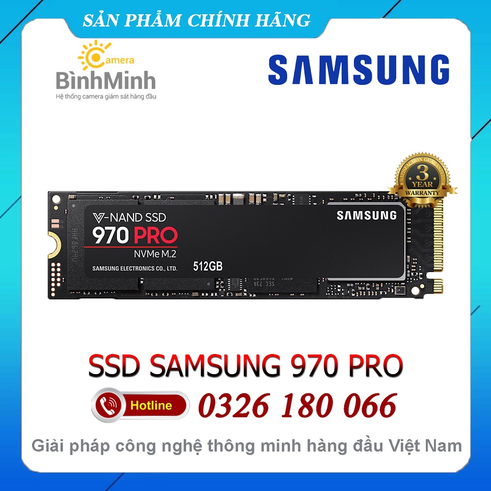 Ổ Cứng SSD 500GB / 1TB Samsung 970 Pro NVMe M2 PCIe Gen3 x4 2280 (MZ-V7P512BW / MZ-V7P1T0)