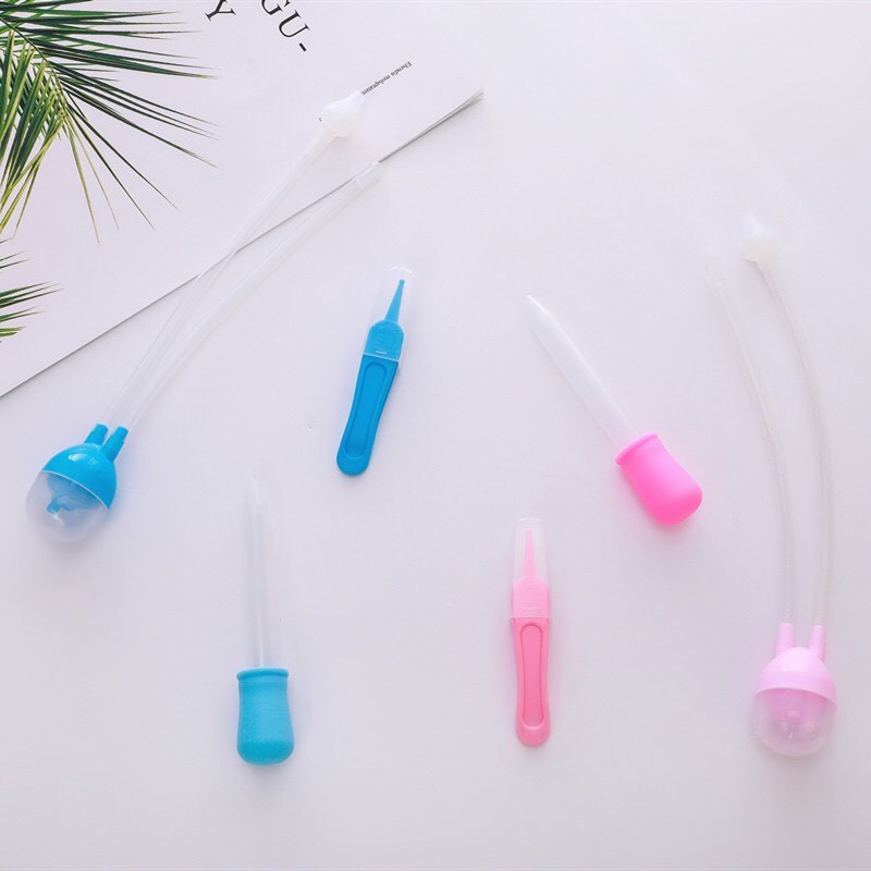 Bộ Dụng Cụ Hút Mũi, Nhíp Gắn Gỉ Mũi An Toàn Cho Bé Có Hộp Đựng