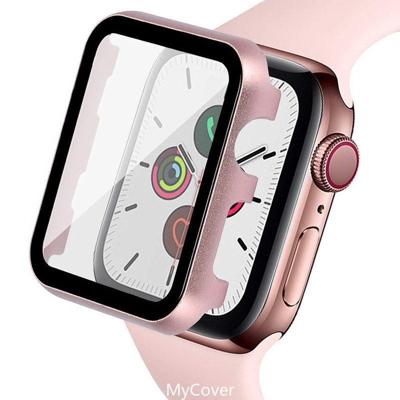 Ốp Lưng Mặt Kính Cường Lực Cho Đồng Hồ Thông Minh Apple Watch Series Se6 5 4 3 2 1 Iwatch Metal 42 38 44 40mm