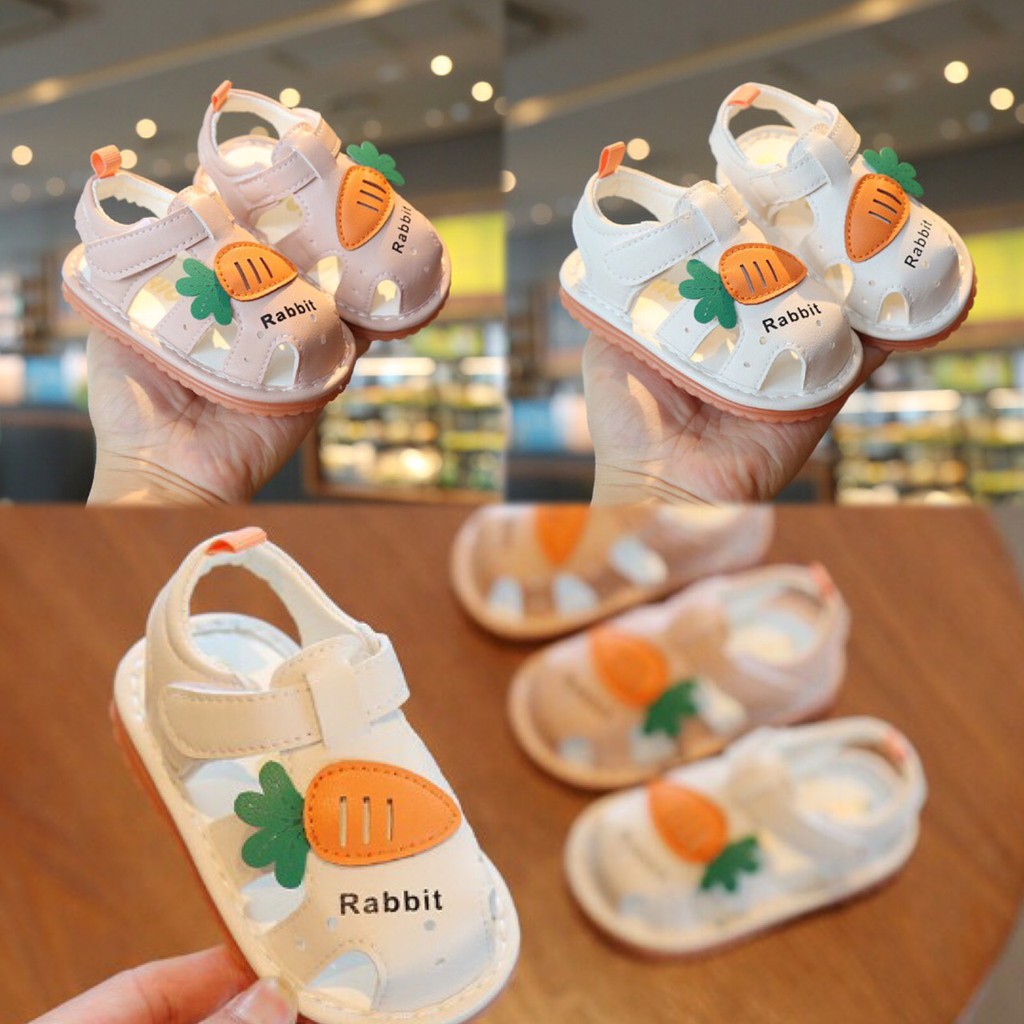 Rọ tập đi bé gái  cà rốt rabbit xinh xắn size 16-20 cho bé 0-2 tuổi