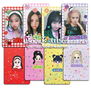 Set card ảnh unoff BLACKPINK Lisa, Rose, Jennie, Jisoo - Spring Edition, 2018 Tour In You Area, Lightstick